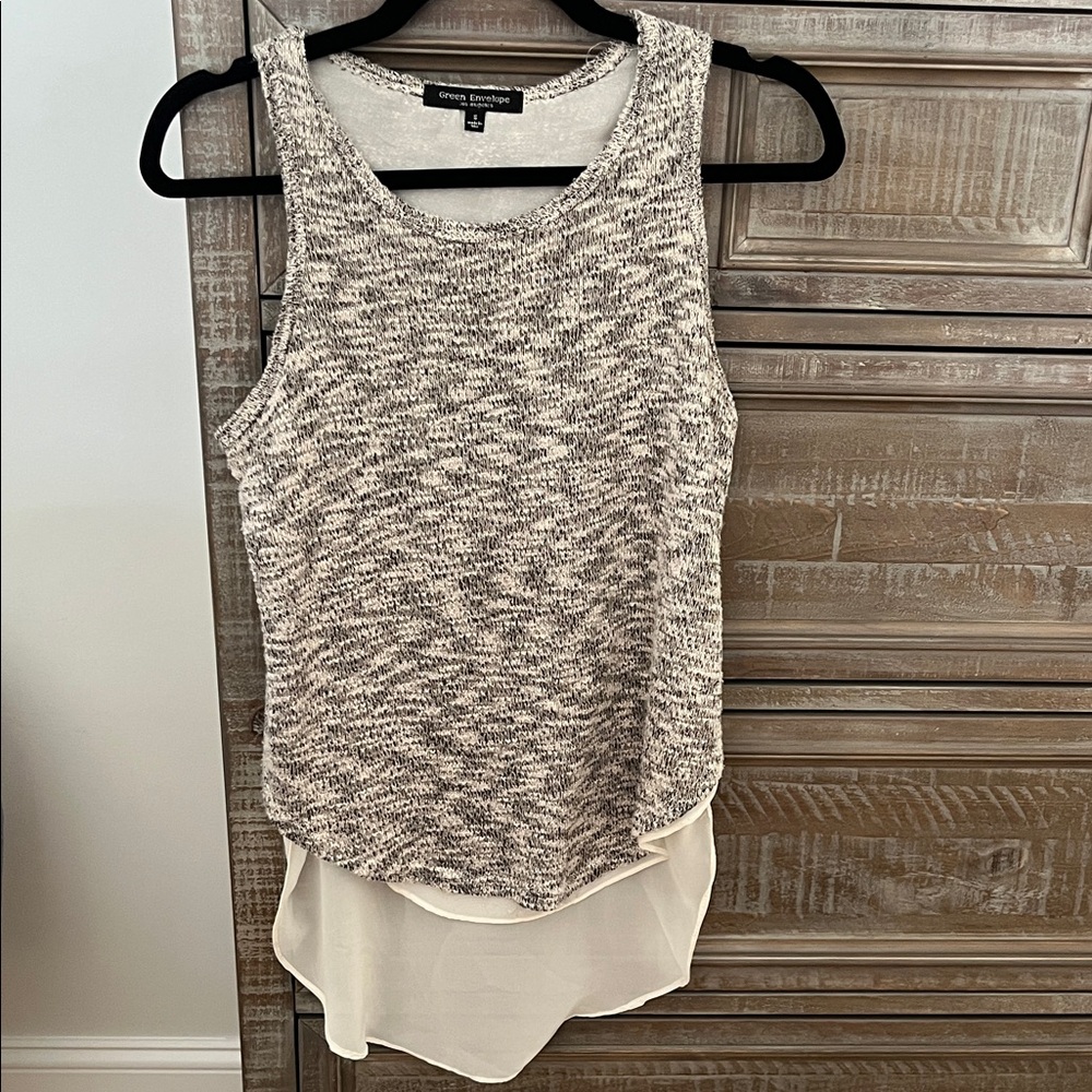 Layered high low racer back tank size small